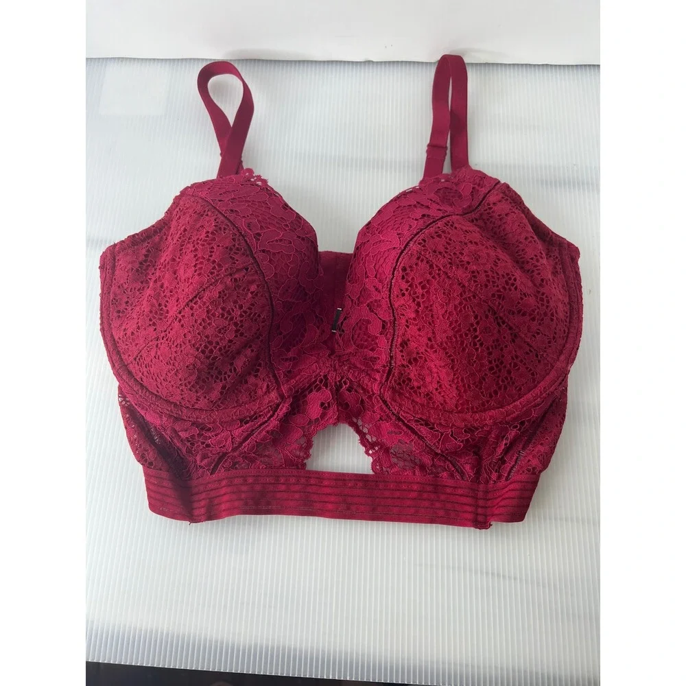 Victoria's Secret‎ Bra sexy plunge Adjustable Straps Hook Back sexy lined 36DD